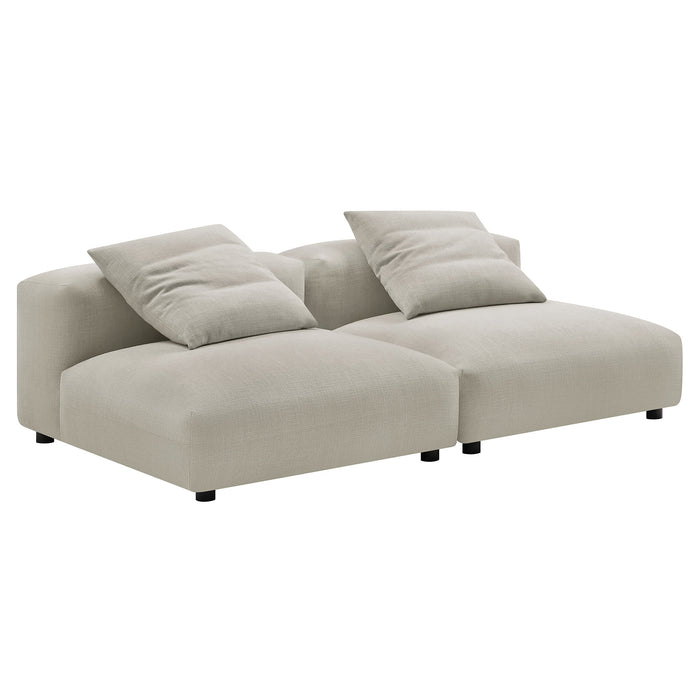 Solace 2-Piece Modular Upholstered Fabric Sofa by Modway