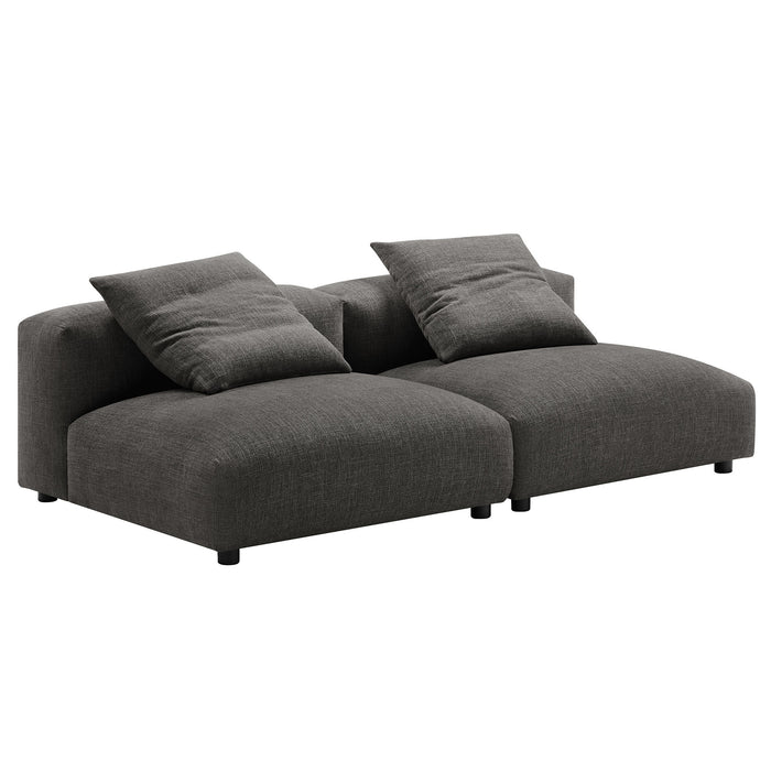 Solace 2-Piece Modular Upholstered Fabric Sofa by Modway