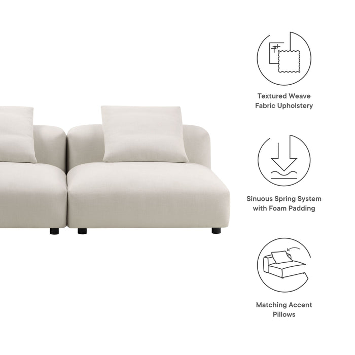 Solace 2-Piece Modular Upholstered Fabric Sofa by Modway