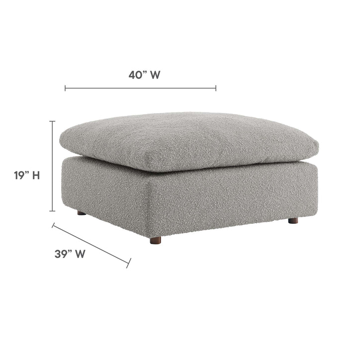 Commix Down Filled Overstuffed Boucle Fabric Ottoman by Modway