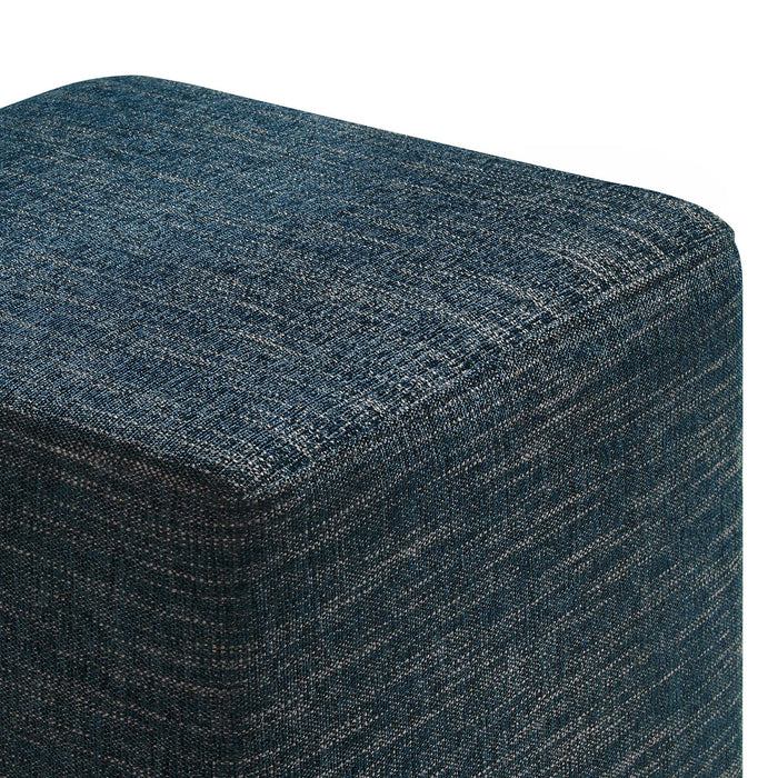 Callum 17" Square Woven Heathered Fabric Upholstered Ottoman by Modway