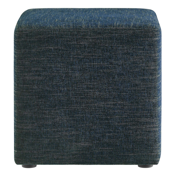 Callum 17" Square Woven Heathered Fabric Upholstered Ottoman by Modway