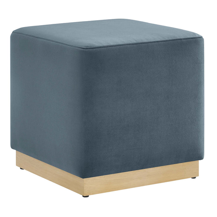 Tilden 17" Square Performance Velvet Upholstered Ottoman by Modway