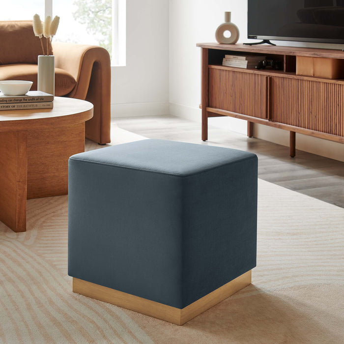 Tilden 17" Square Performance Velvet Upholstered Ottoman by Modway