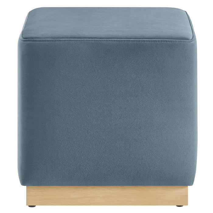 Tilden 17" Square Performance Velvet Upholstered Ottoman by Modway