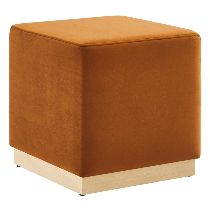 Tilden 17" Square Performance Velvet Upholstered Ottoman by Modway