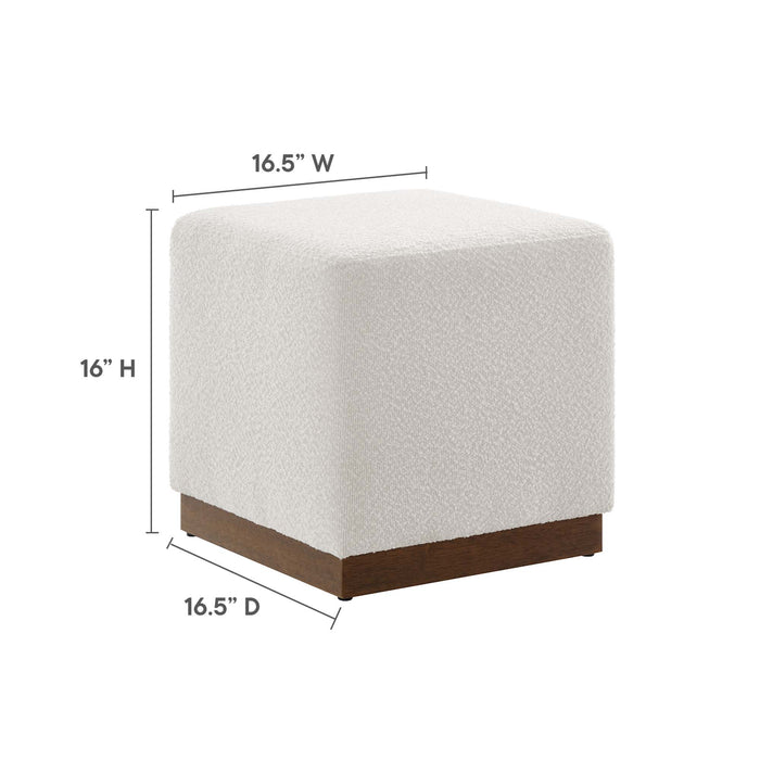 Tilden 17" Square Boucle Upholstered Ottoman by Modway