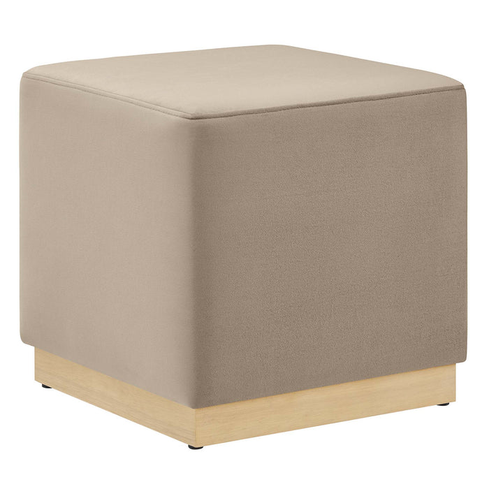 Tilden 17" Square Performance Velvet Upholstered Ottoman by Modway