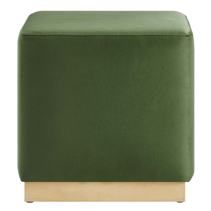 Tilden 17" Square Performance Velvet Upholstered Ottoman by Modway