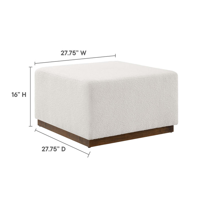 Tilden Large 28" Square Boucle Upholstered Ottoman by Modway