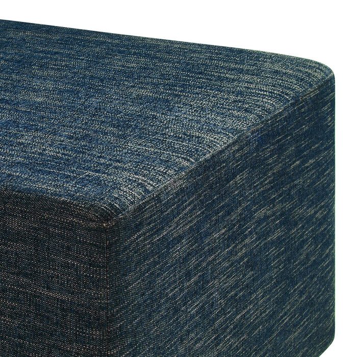 Callum Large 28" Square Woven Heathered Fabric Upholstered Ottoman by Modway