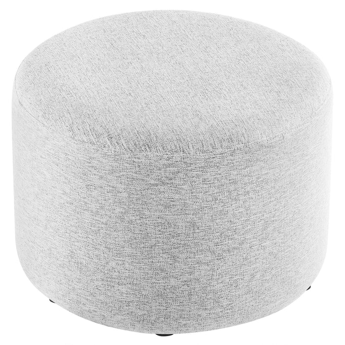 Callum Large 23" Round Woven Heathered Fabric Upholstered Ottoman by Modway