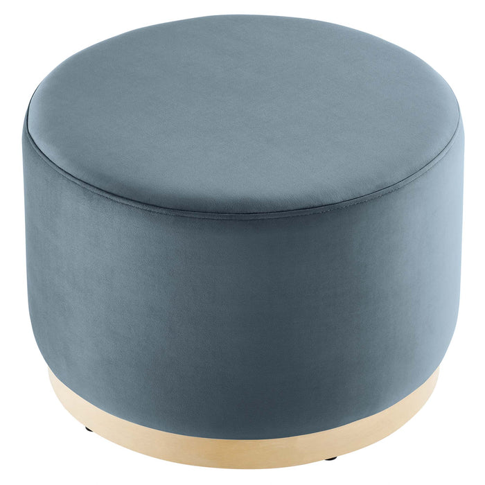 Tilden Large 23" Round Performance Velvet Upholstered Ottoman by Modway