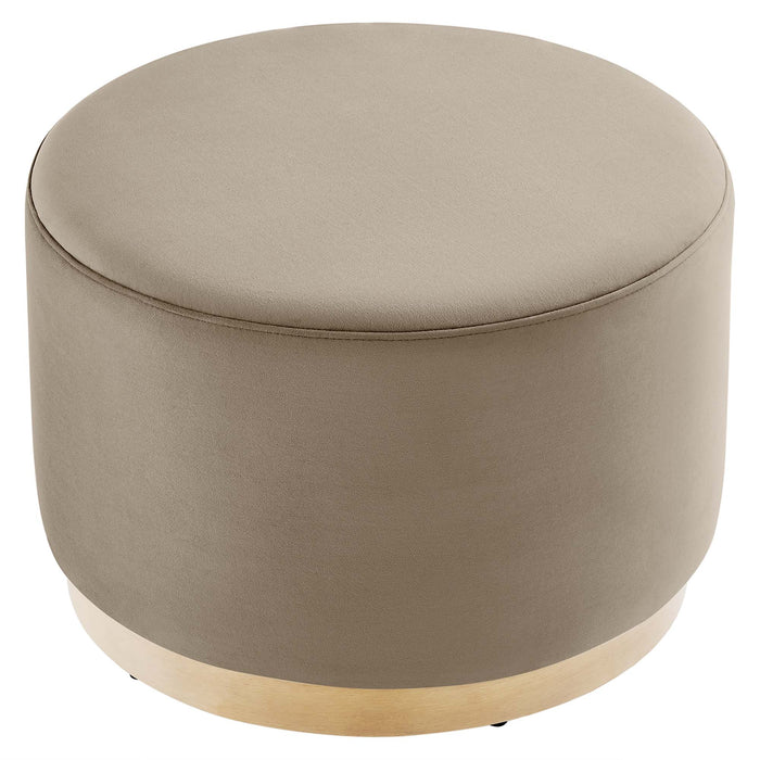 Tilden Large 23" Round Performance Velvet Upholstered Ottoman by Modway