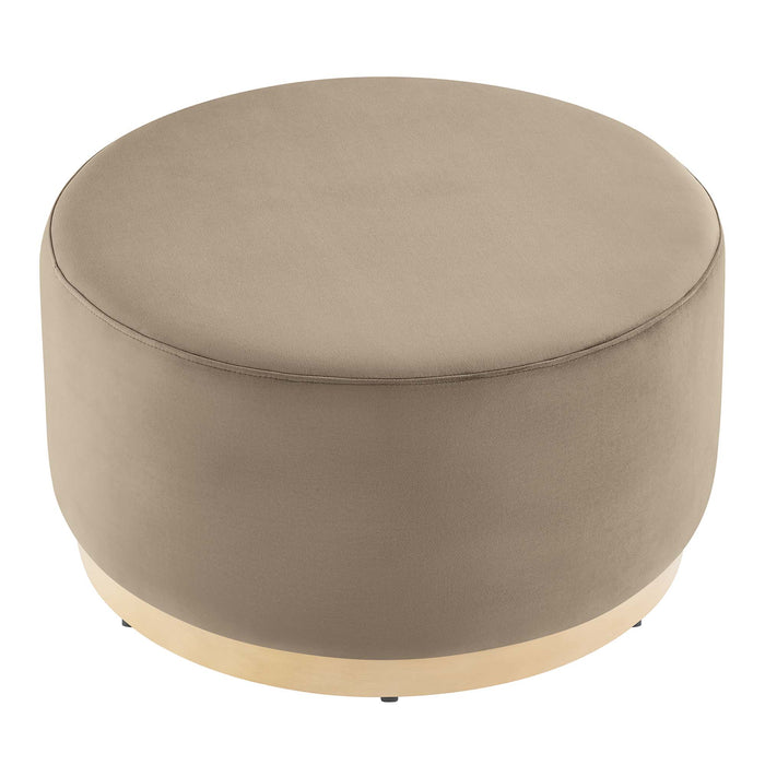 Tilden Large 29" Round Performance Velvet Upholstered Ottoman by Modway