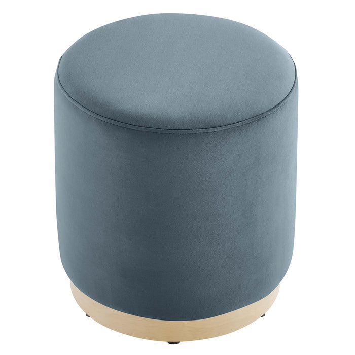 Tilden 16" Round Performance Velvet Upholstered Ottoman by Modway