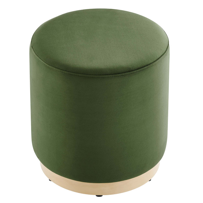 Tilden 16" Round Performance Velvet Upholstered Ottoman by Modway