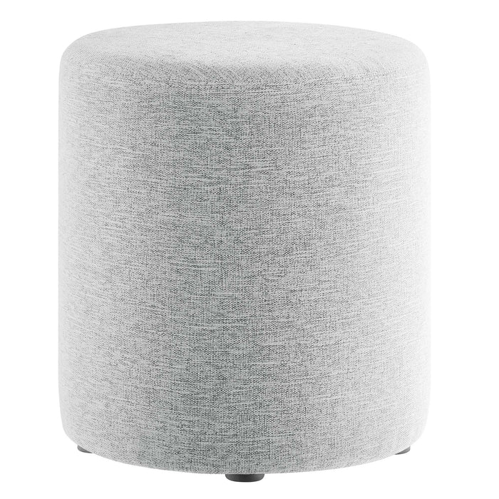 Callum 16" Round Woven Heathered Fabric Upholstered Ottoman by Modway