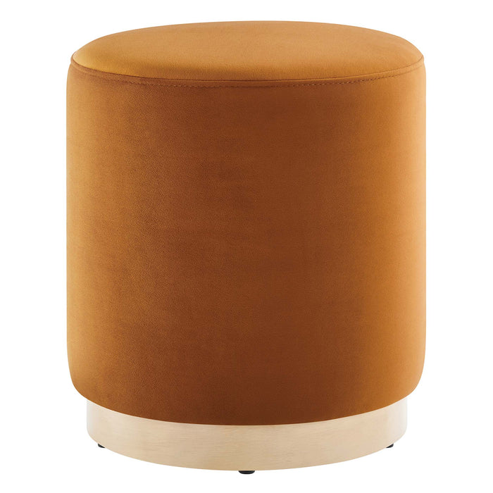 Tilden 16" Round Performance Velvet Upholstered Ottoman by Modway