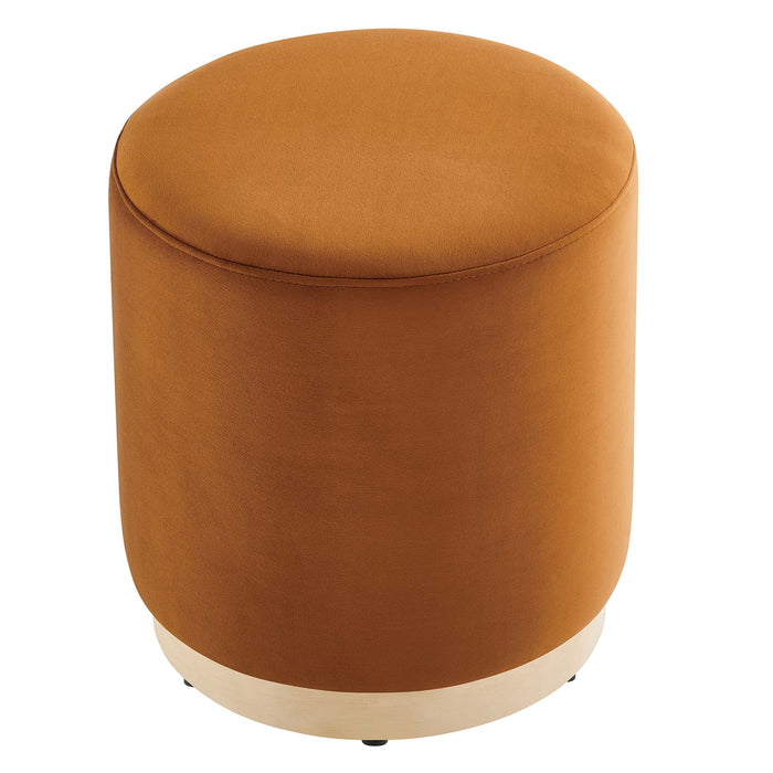 Tilden 16" Round Performance Velvet Upholstered Ottoman by Modway