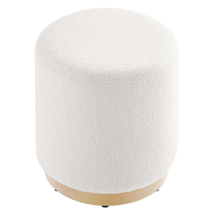 Tilden 16" Round Sherpa Upholstered Ottoman by Modway