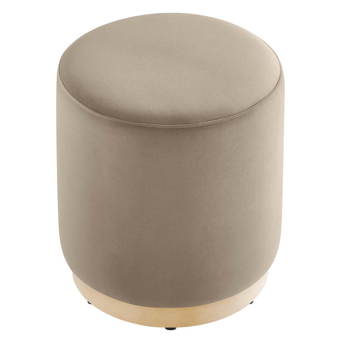 Tilden 16" Round Performance Velvet Upholstered Ottoman by Modway