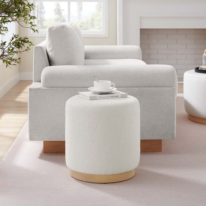 Tilden 16" Round Sherpa Upholstered Ottoman by Modway