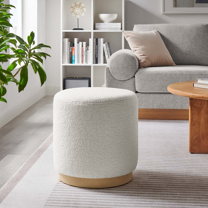 Tilden 16" Round Sherpa Upholstered Ottoman by Modway