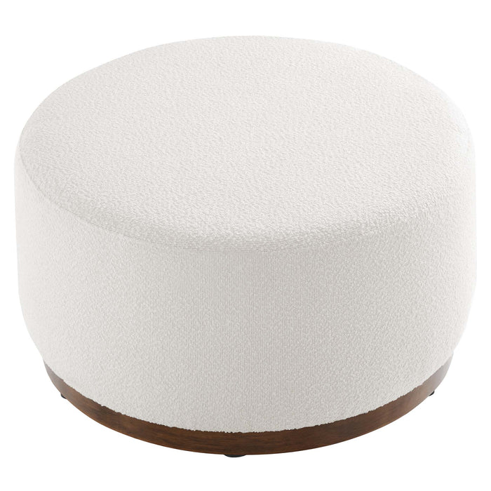 Tilden Large 29" Round Boucle Upholstered Ottoman by Modway