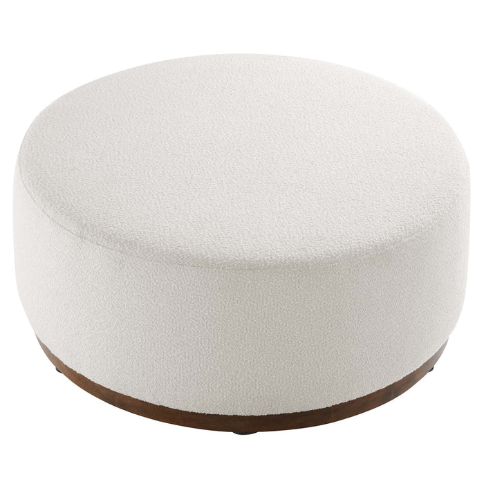 Tilden Large 38" Round Boucle Upholstered Upholstered Ottoman by Modway