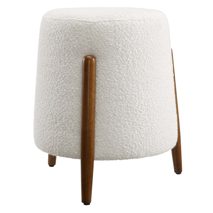 Riven Upholstered Boucle Fabric Ottoman by Modway