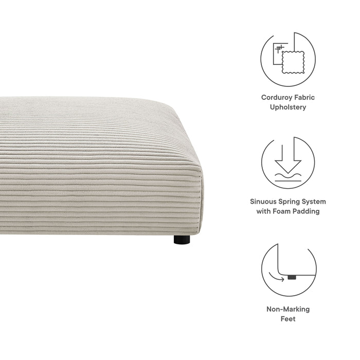 Solace Modular Corduroy Upholstered Ottoman by Modway