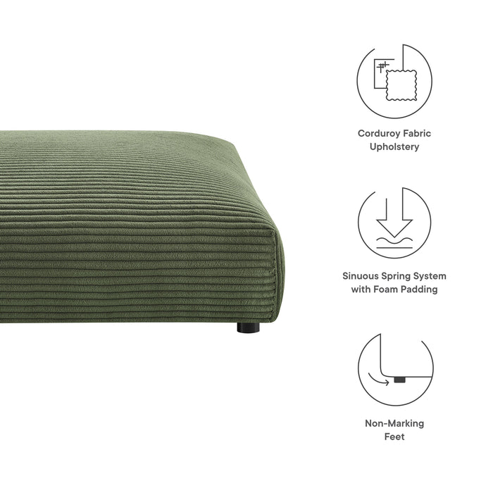 Solace Modular Corduroy Upholstered Ottoman by Modway