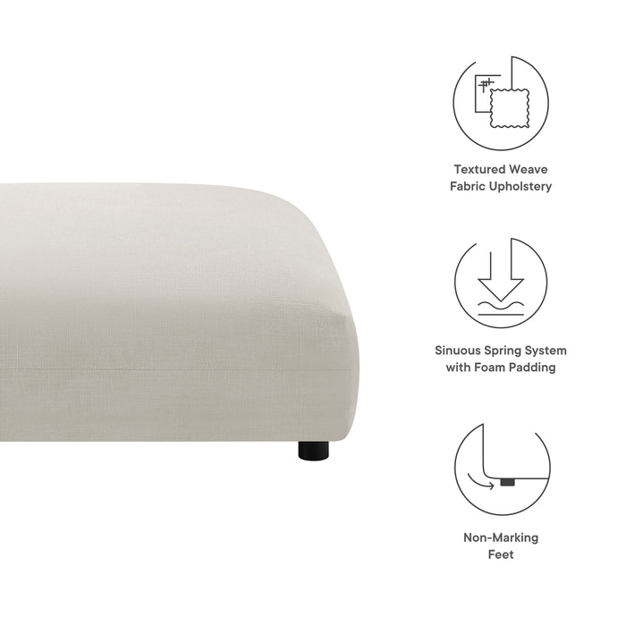 Solace Modular Upholstered Fabric Ottoman by Modway