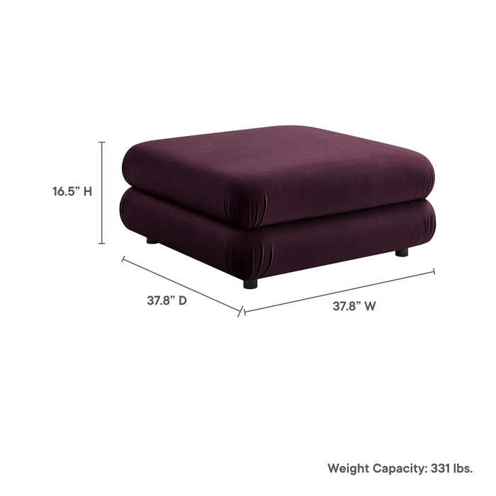 Jubilee Modular Performance Velvet Ottoman by Modway