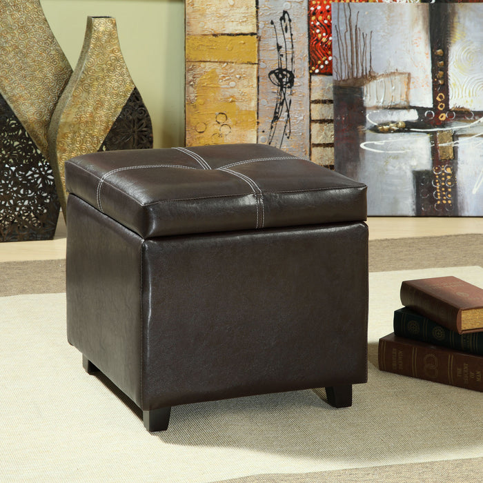 Treasure Upholstered Vinyl Ottoman by Modway