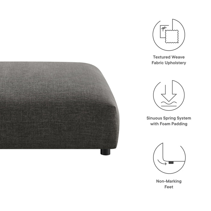 Solace Modular Upholstered Fabric Ottoman by Modway