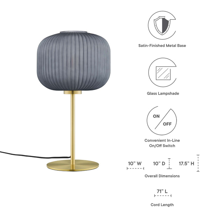 Reprise Glass Sphere Glass and Metal Table Lamp by Modway