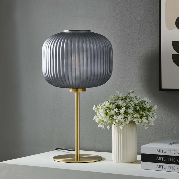 Reprise Glass Sphere Glass and Metal Table Lamp by Modway