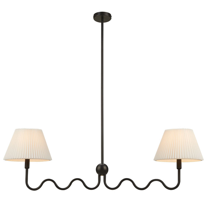 Wave Squiggle 2-Arm Pendant Light by Modway