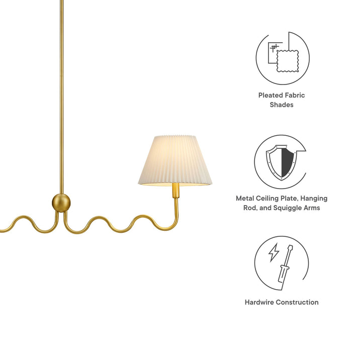 Wave Squiggle 2-Arm Pendant Light by Modway