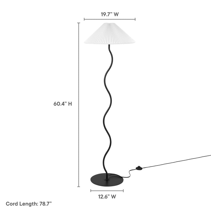 Wave Squiggle Floor Lamp by Modway