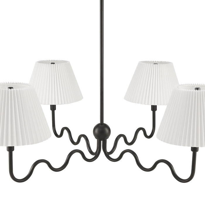 Wave Squiggle 4-Arm Pendant Light by Modway