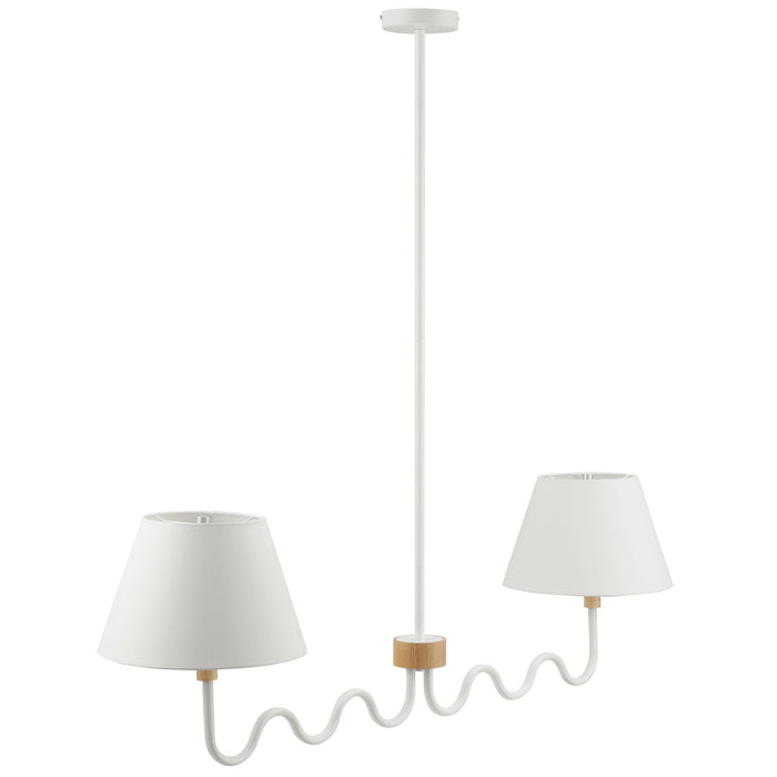 Sunlit Squiggle 2-Arm Pendant Light by Modway