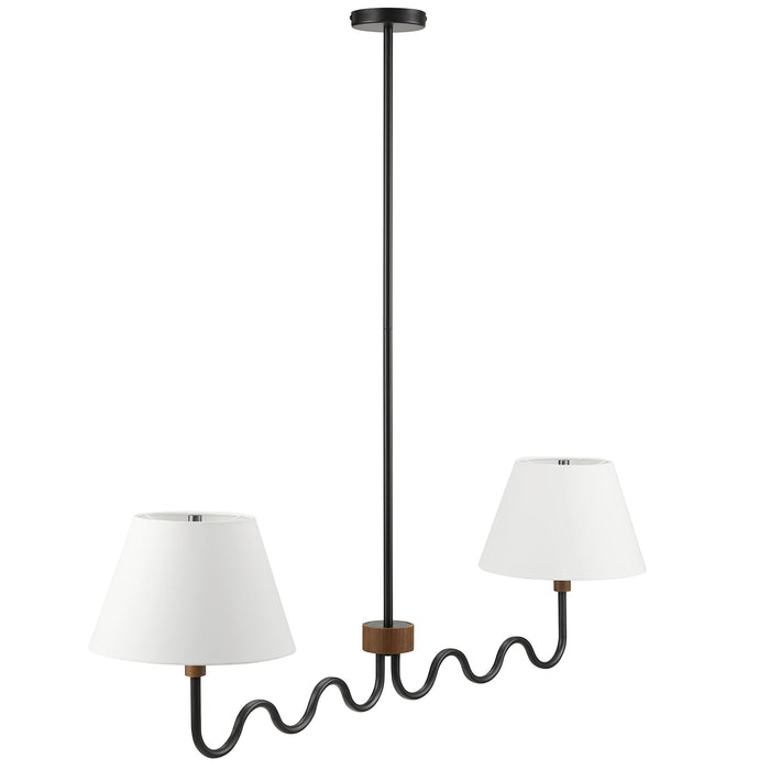 Sunlit Squiggle 2-Arm Pendant Light by Modway