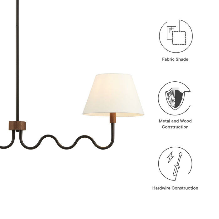 Sunlit Squiggle 2-Arm Pendant Light by Modway