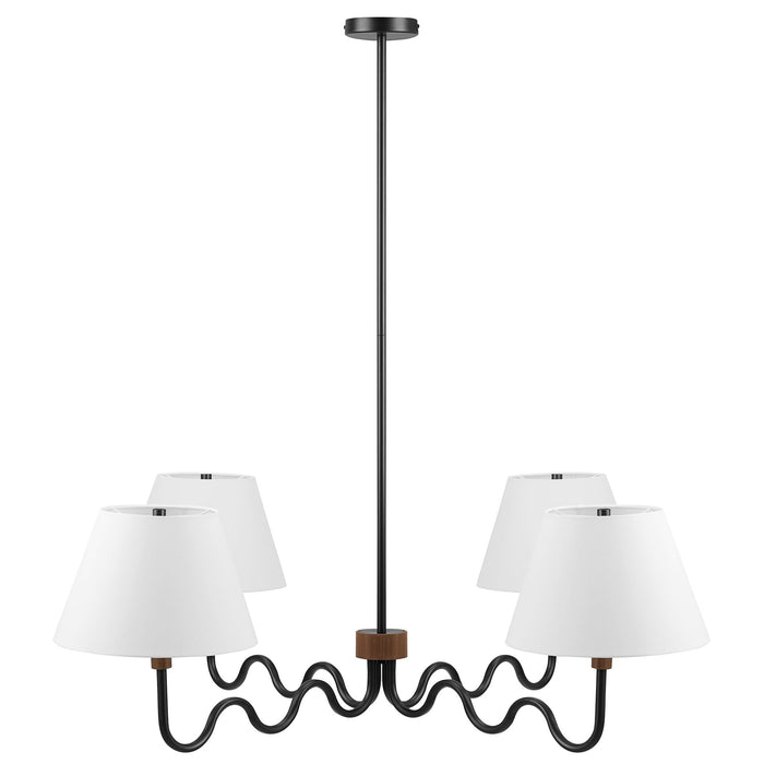 Sunlit Squiggle 4-Arm Pendant Light by Modway