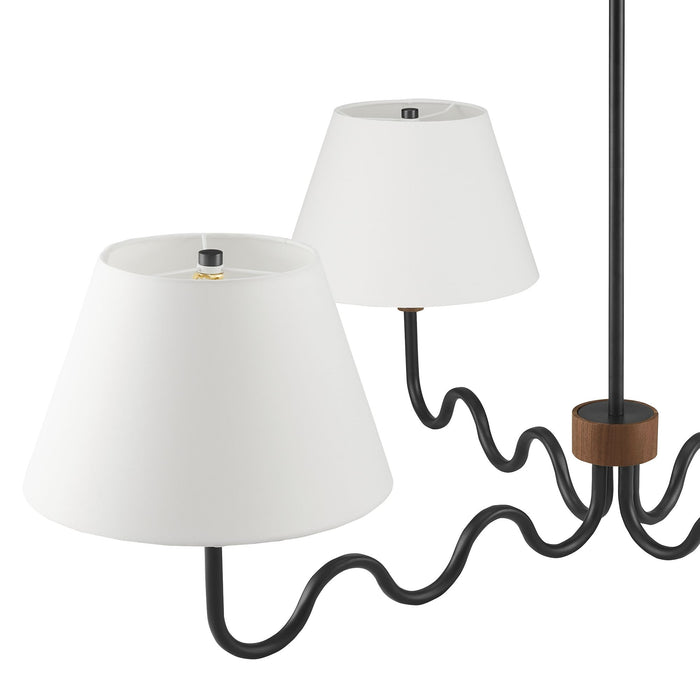 Sunlit Squiggle 4-Arm Pendant Light by Modway