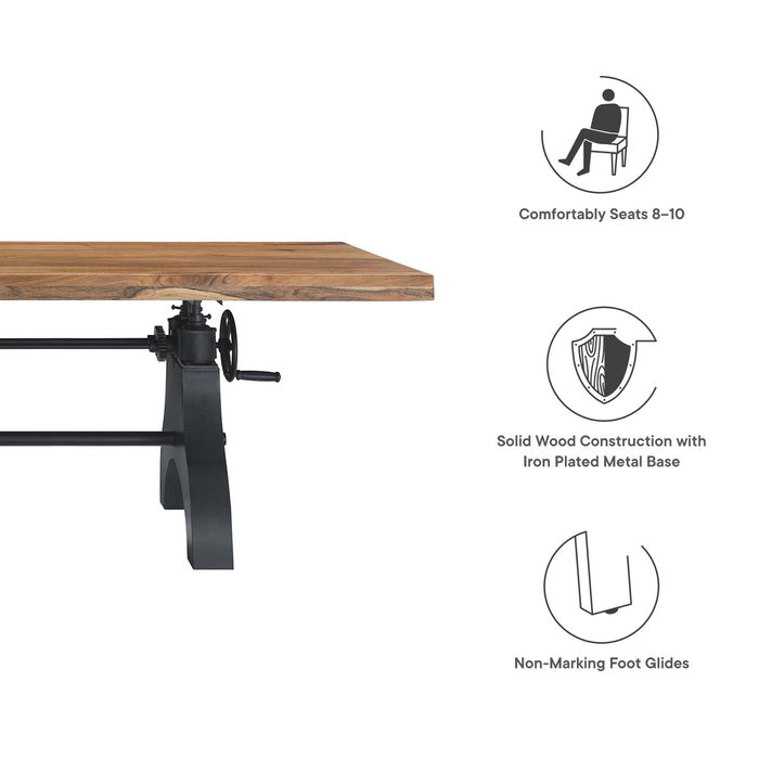 Genuine 96" Crank Adjustable Height Dining and Conference Table by Modway