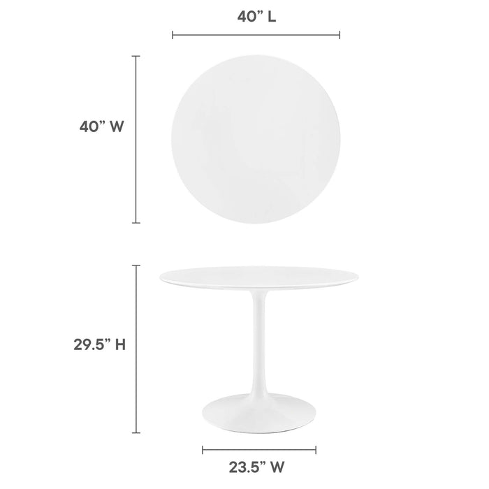 Lippa 40" Round Wood Top Dining Table by Modway